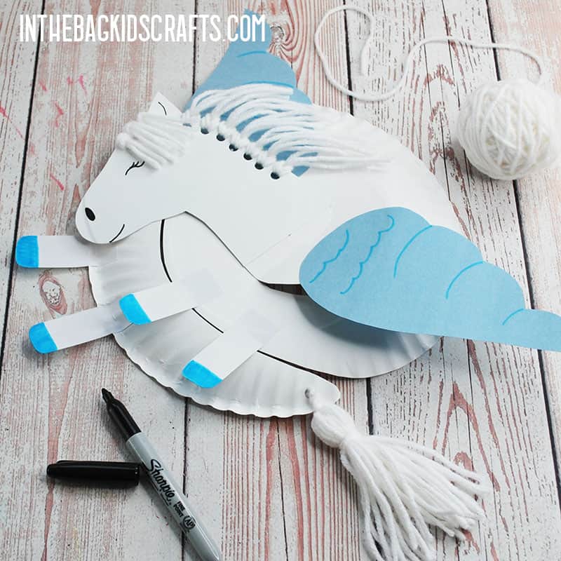 PAPER PLATE HORSE CRAFT STEP 7