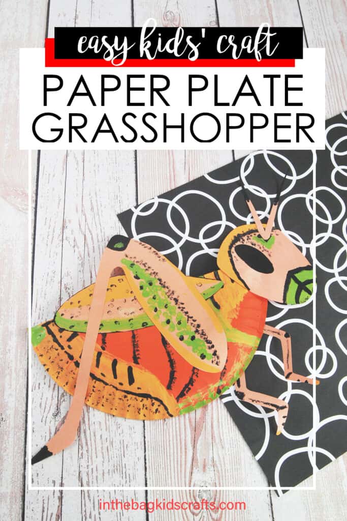 Paper Plate Grasshopper Craft 