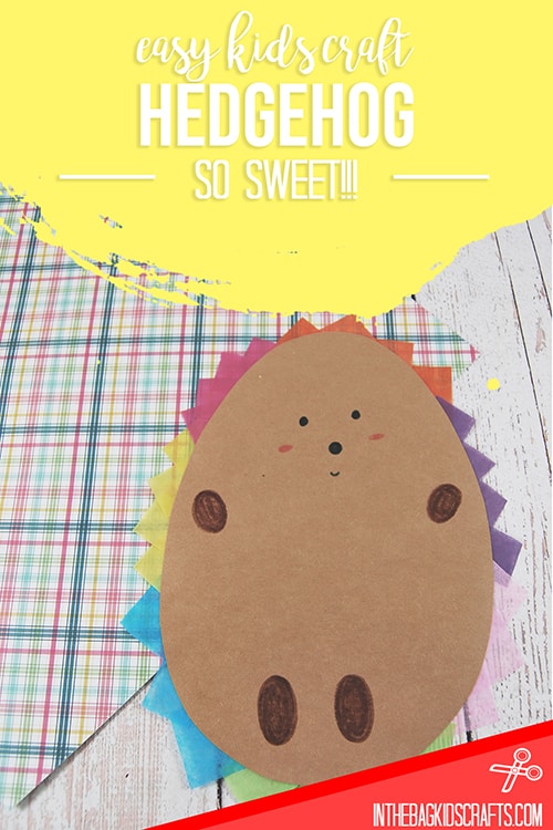 Paper Hedgehog Craft 