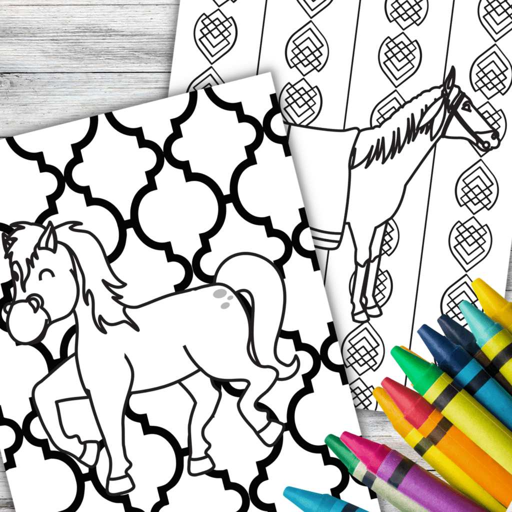 HORSE COLORING PAGES FOR KIDS