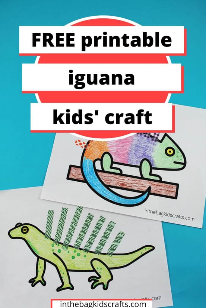FREE IGUANA COLORING PAGES FOR KIDS PINTEREST IMAGE 