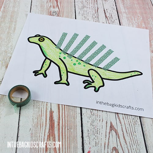 IGUANA COLORING PAGES STEP 3