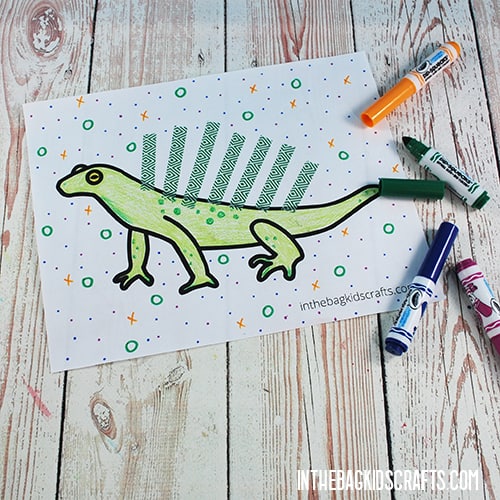 FREE PRINTABLE IGUANA CRAFT FOR KIDS STEP 4