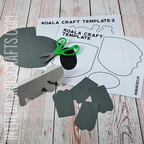 PAPER PLATE KOALA CRAFT STEP 2