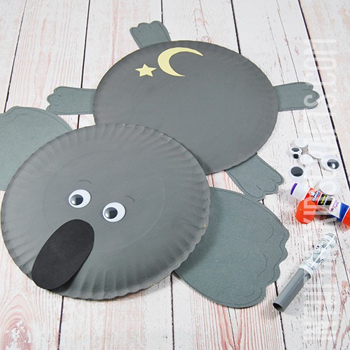 PAPER PLATE KOALA CRAFT STEP 5