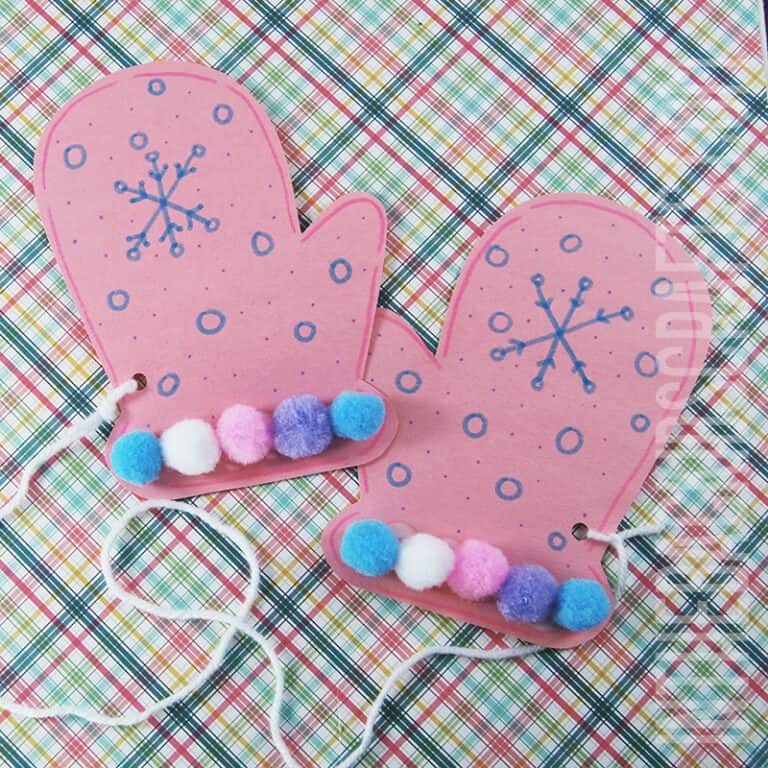 Mitten Craft Paper Winter Craft for Kids