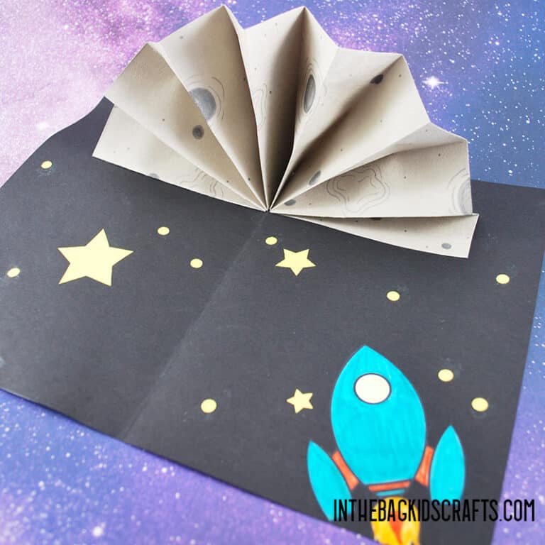 MOON SPACE CRAFT DIY CARD STEP 6