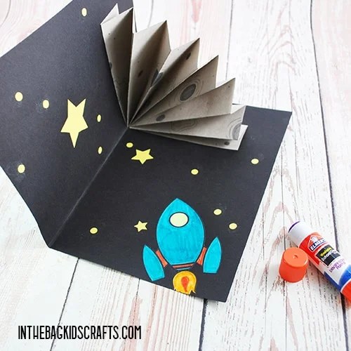 MOON SPACE CRAFT DIY CARD STEP 6