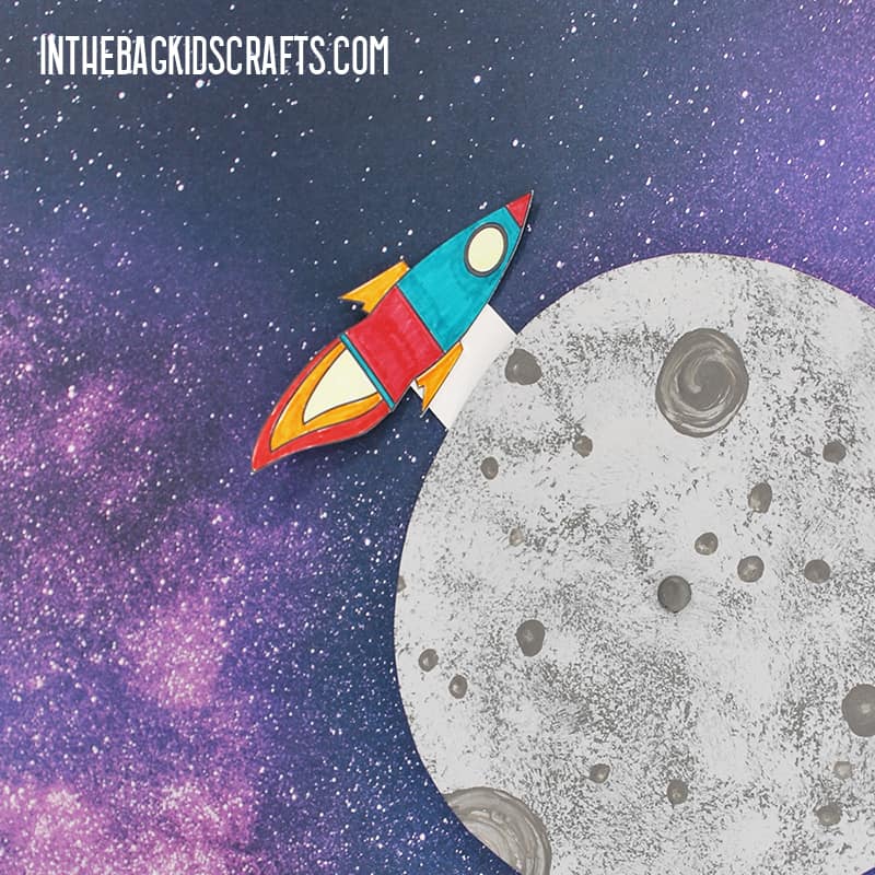 MOON CRAFT WITH ROCKET SHIP