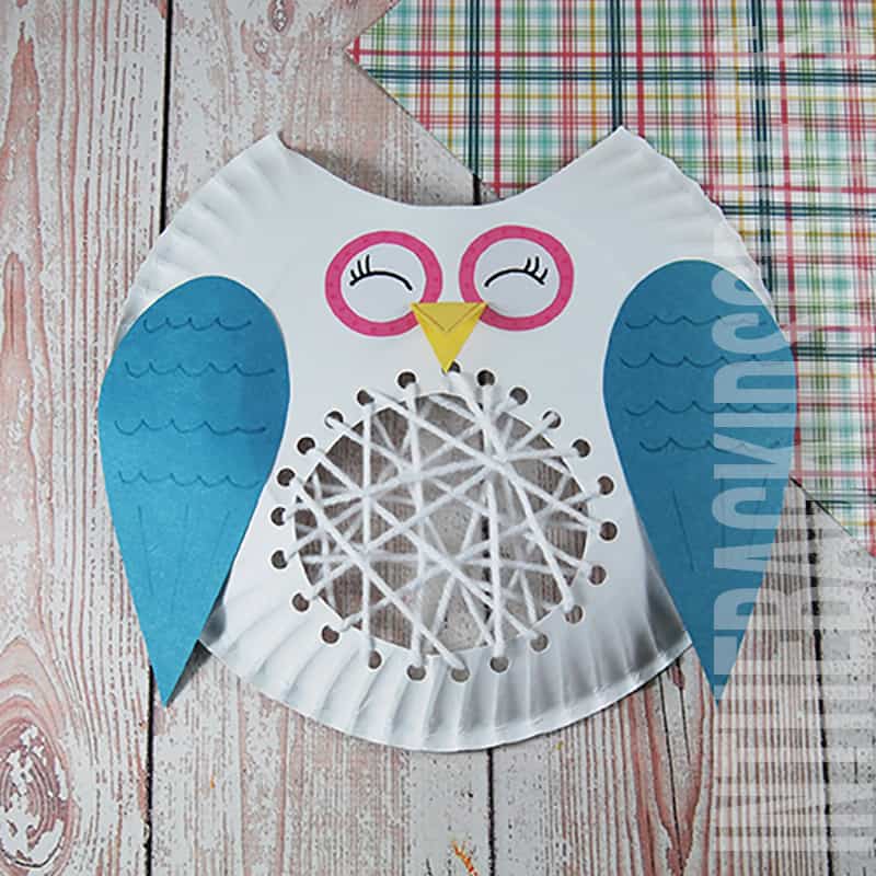 paper plate owl craft