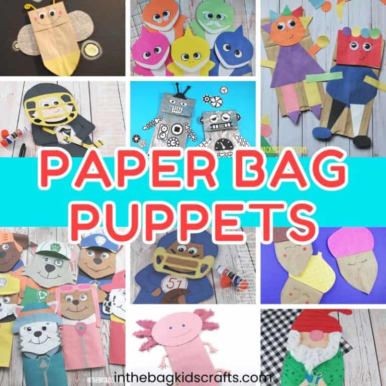 Paper bag puppets for kids to make