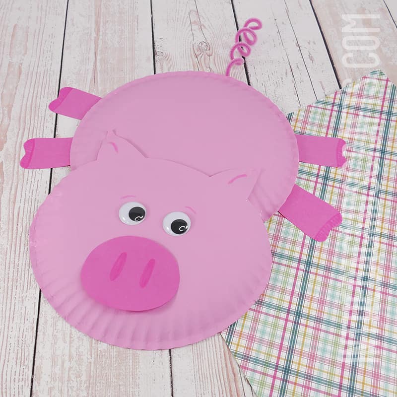 Paper Plate Pig Craft for Kids