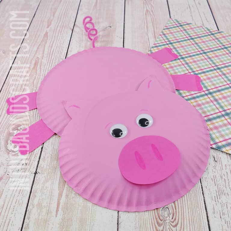 PAPER PLATE PIG CRAFT FOR KIDS TO MAKE
