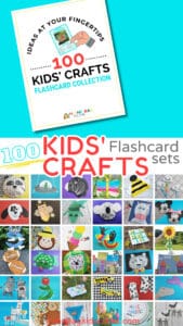 100 craft flashcards for kids tall image