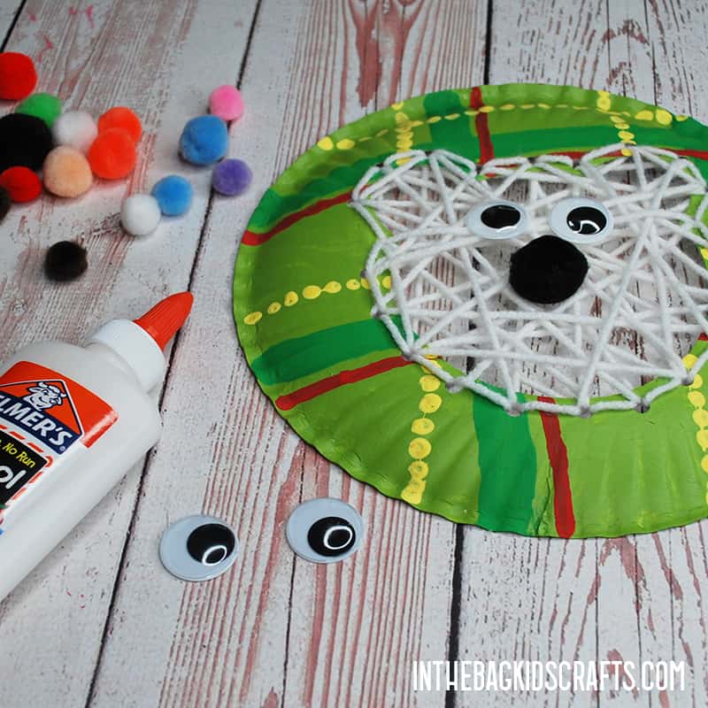 PAPER PLATE POLAR BEAR CRAFT STEP 6