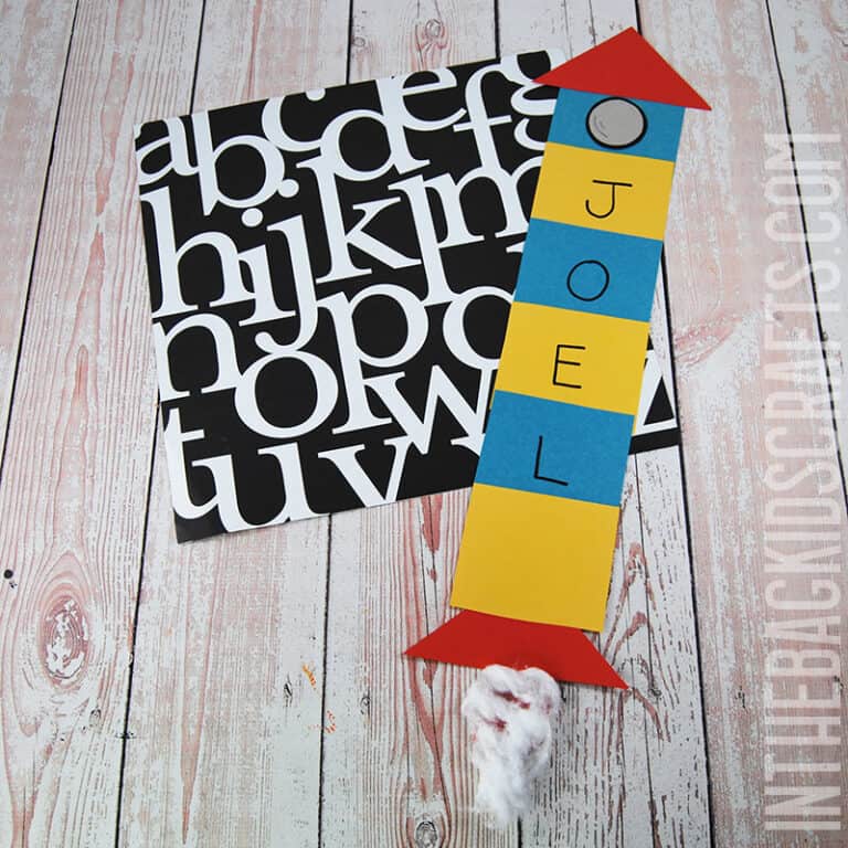 rocket name craft for kids