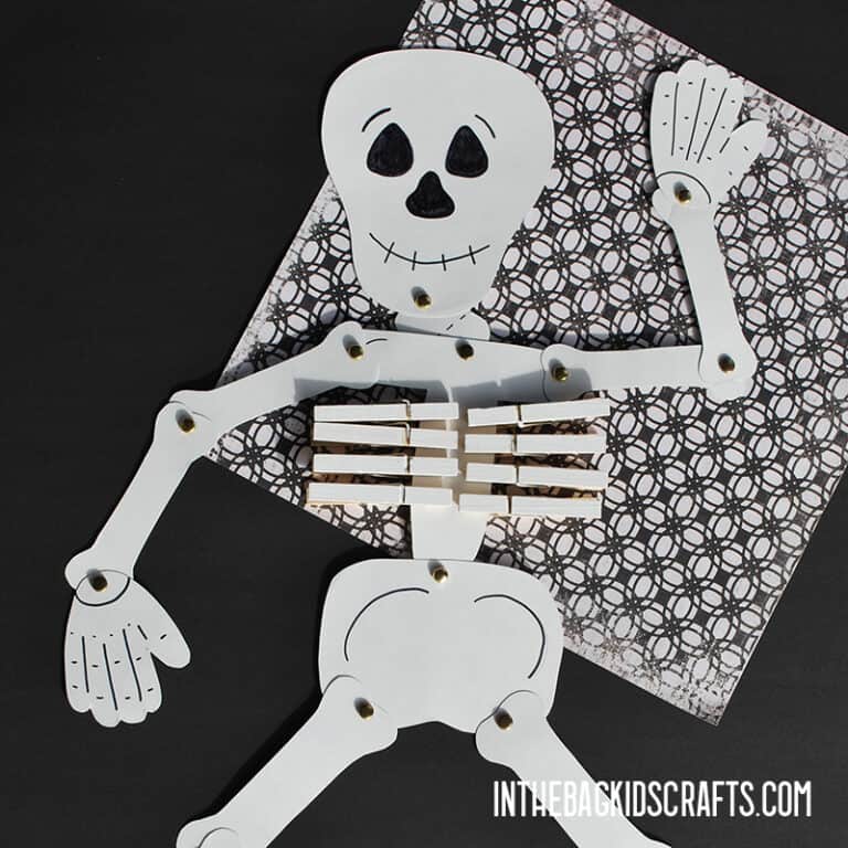 EASY SKELETON CRAFT FOR HALLOWEEN