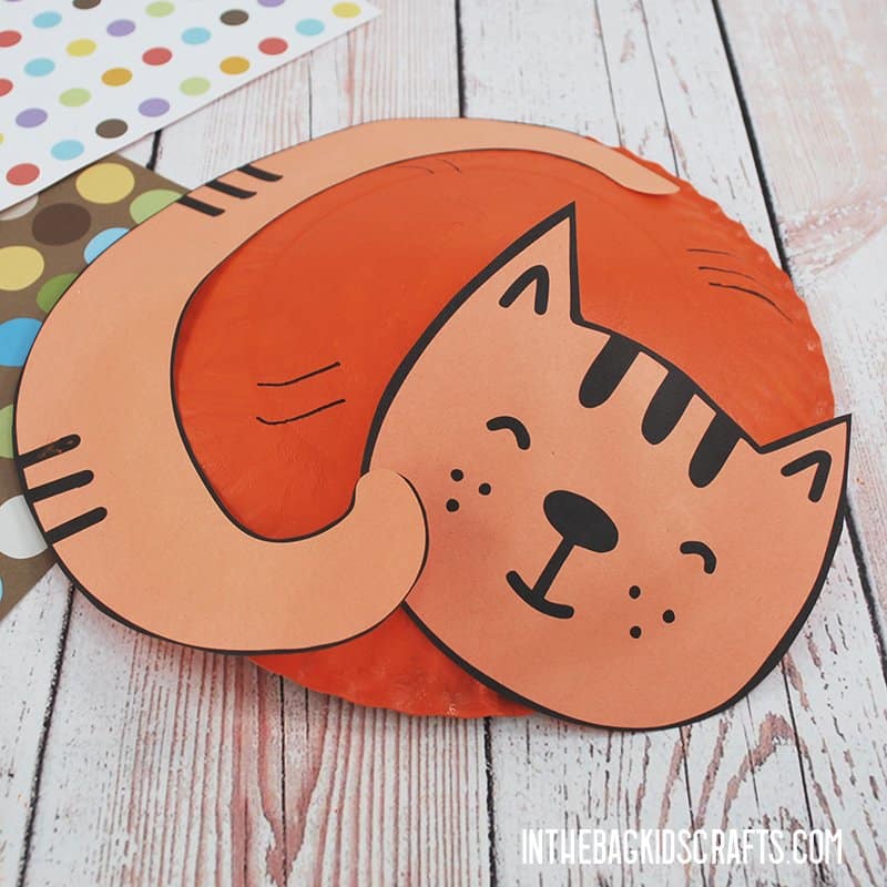 PAPER PLATE CAT CRAFT FOR KIDS