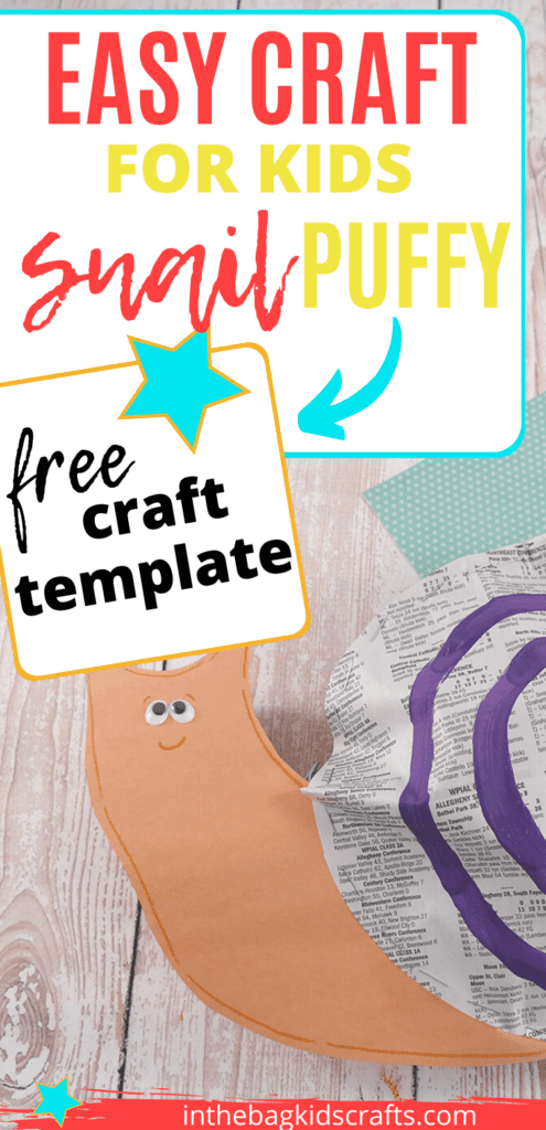 SNAIL CRAFT FOR KIDS MADE FROM RECYCLED NEWSPAPER 