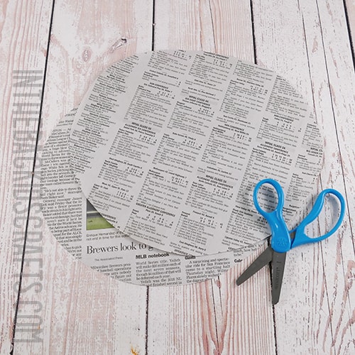 NEWSPAPER SNAIL CRAFT STEP 1