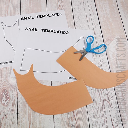 USING THE SNAIL CRAFT TEMPLATE STEP 2