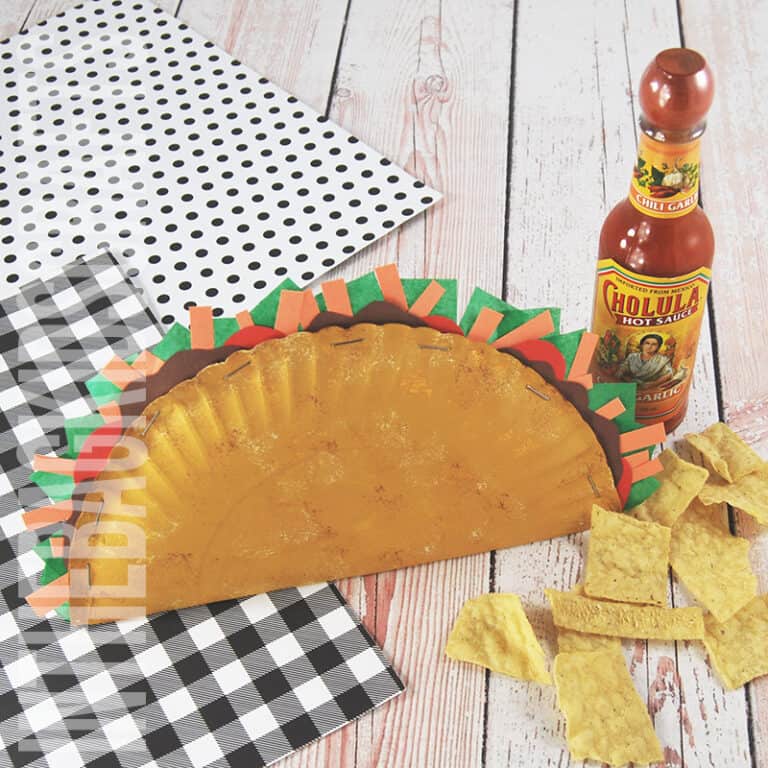 Paper Plate Taco Craft for Kids