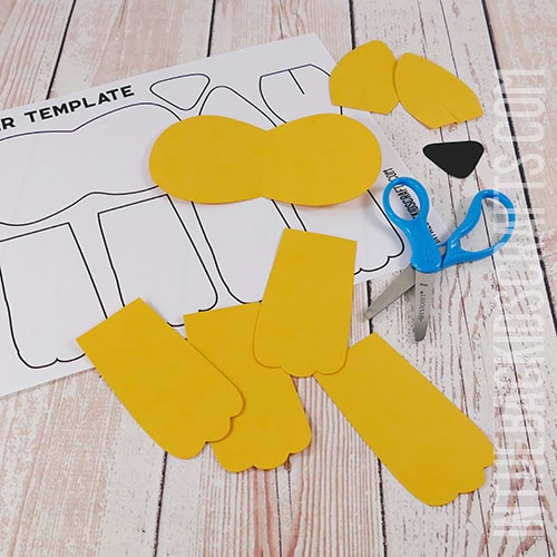 TIGER CRAFT FOR KIDS STEP 2 USING THE CRAFT TEMPLATE 