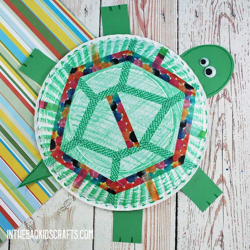 PAPER PLATE TURTLE CRAFT