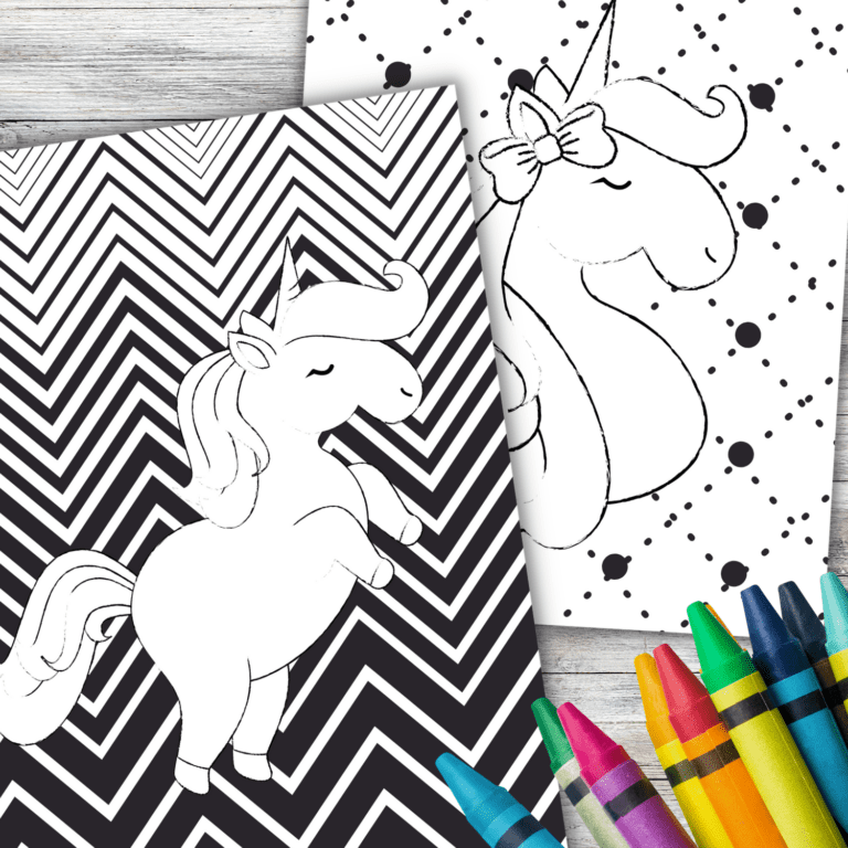 UNICORN COLORING PAGES FOR KIDS