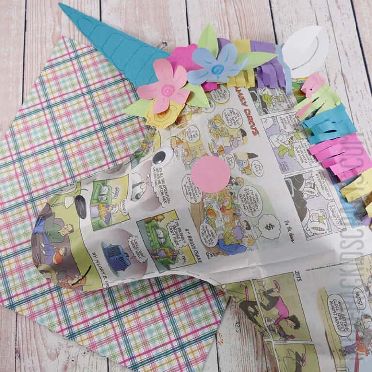 NEWSPAPER UNICORN CRAFT