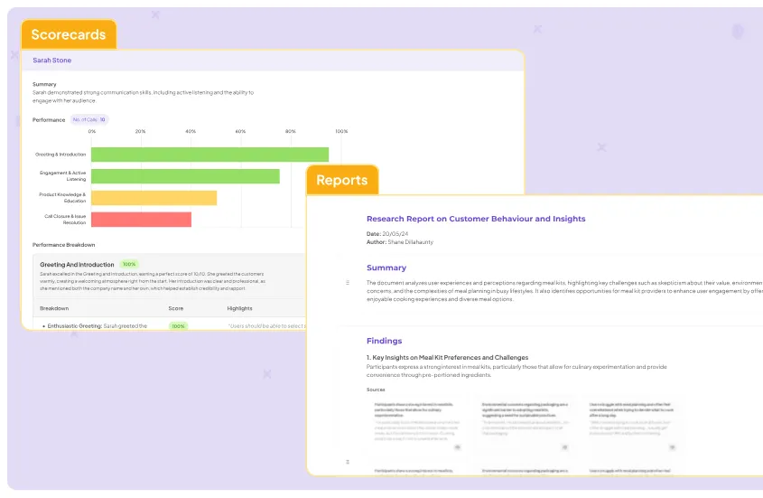 Reports & Scorecards