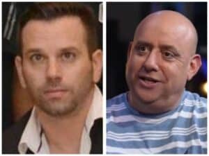אורי אלון ומנכ"ל הפועל ירושלים בכדורגל אורי שרצקי – תצלומים משולבים, בהקשר לכתבה על העברת הבעלות או הניהול במועדון
