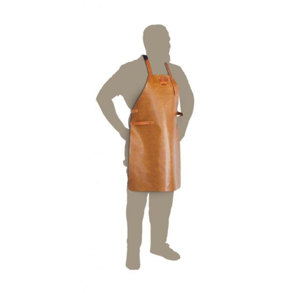 Tablier en cuir marron OFYR