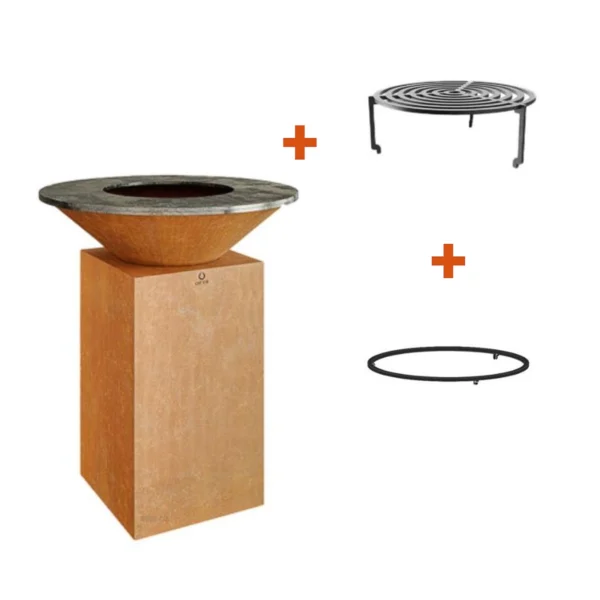 Pack Brasero OFYR 85 Corten + Grille + Food bumper