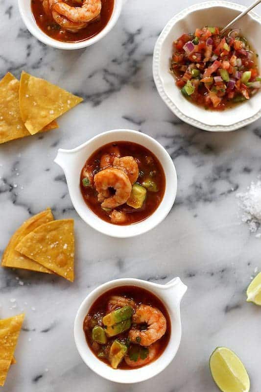 Avocado and Lime Shrimp Cocktail