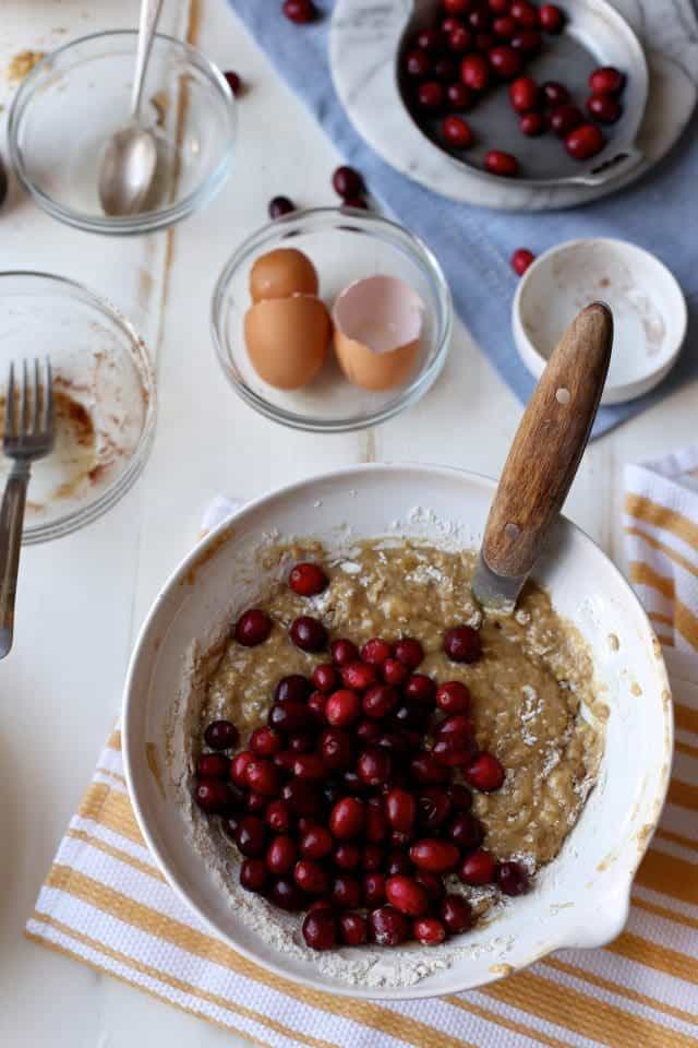brown butter banana cranberry bread