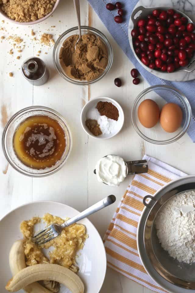 brown butter banana cranberry bread