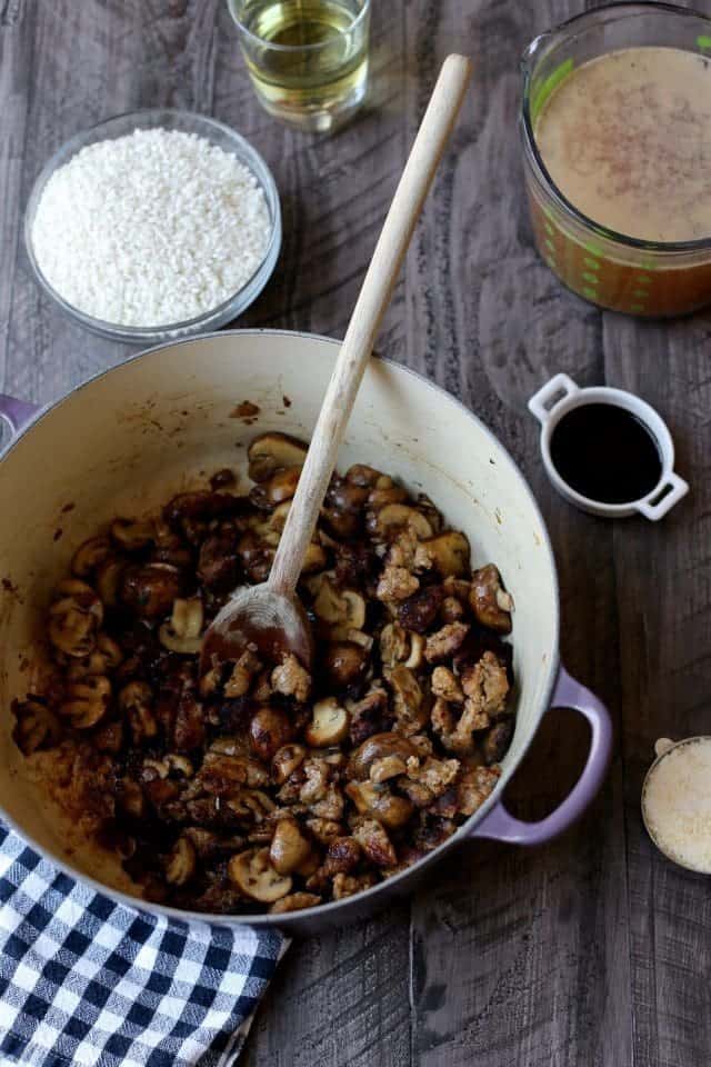 Sausage and Mushroom Risotto