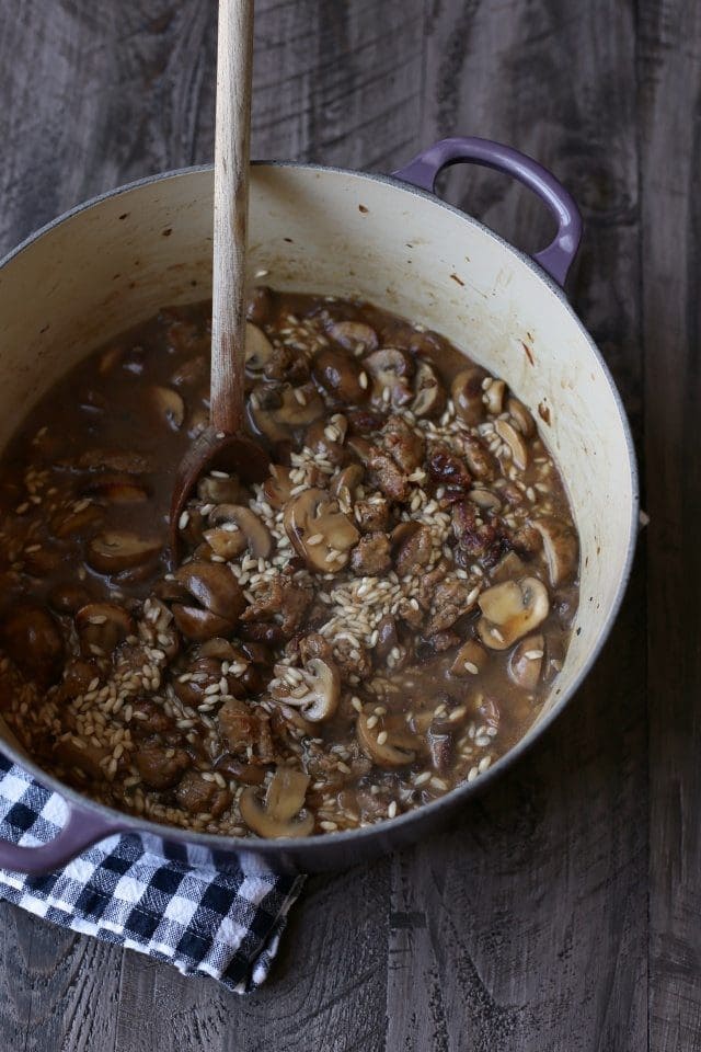 Sausage and Mushroom Risotto
