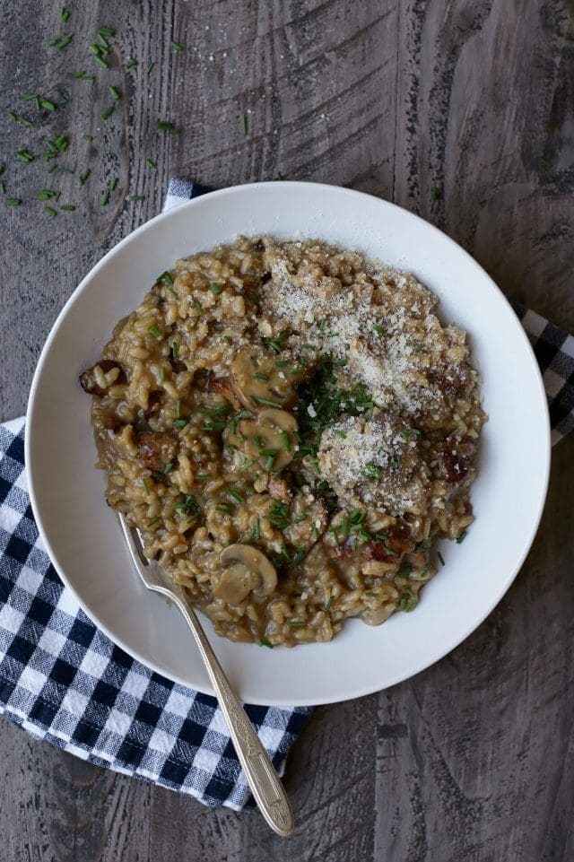 Sausage and Mushroom Risotto