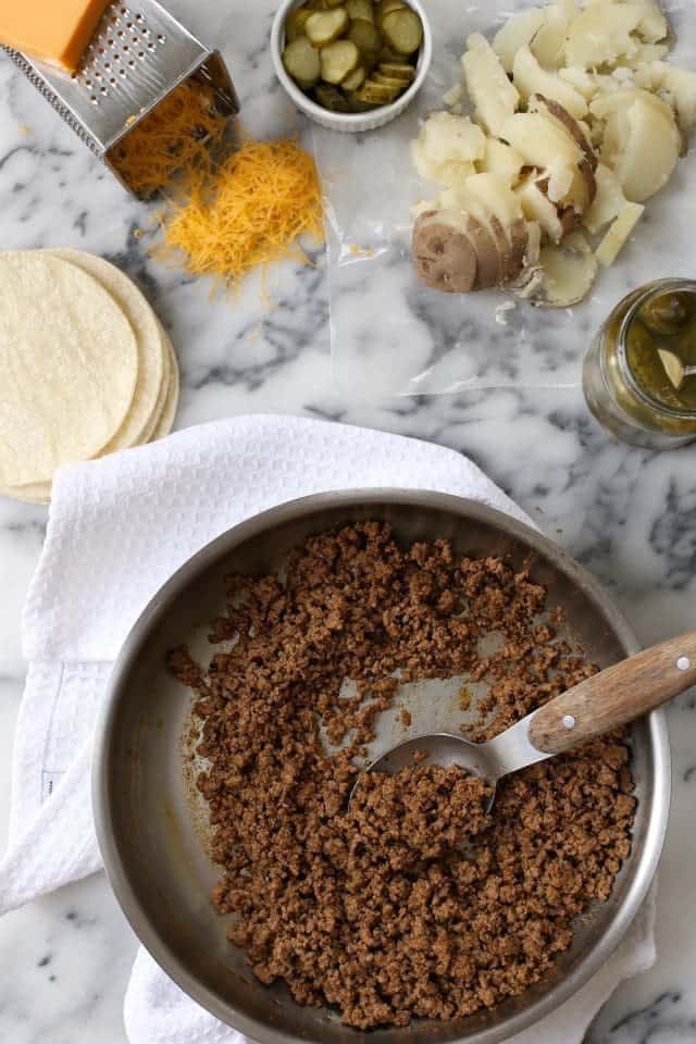Malo's Beef and Pickle Tacos