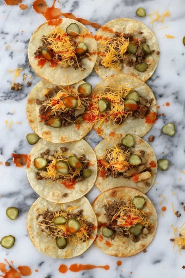 Malo's Beef and Pickle Tacos