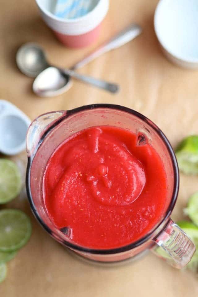 Fresh Raspberry and Gin Slushies