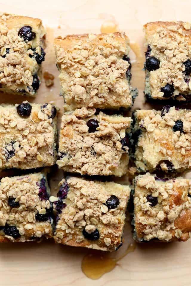 Gluten-Free Lemon Blueberry Coffee Cake with maple