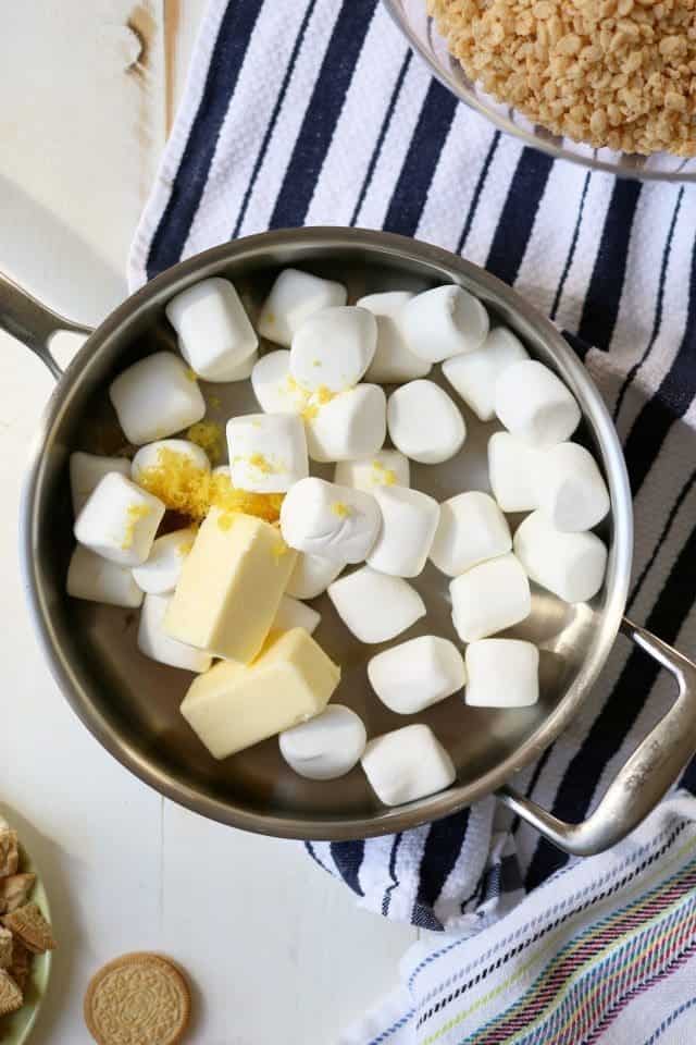 Lemon Vanilla Cookie Krispie Treats