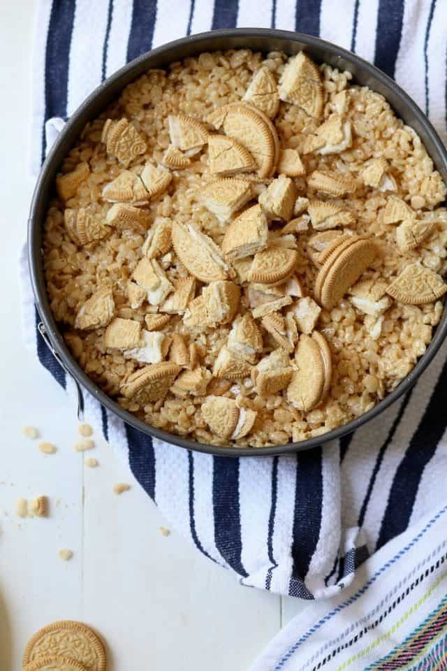 Lemon Vanilla Cookie Krispie Treats