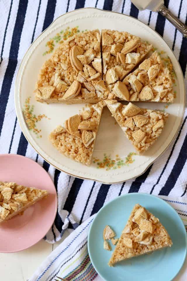 Lemon Vanilla Cookie Krispie Treats
