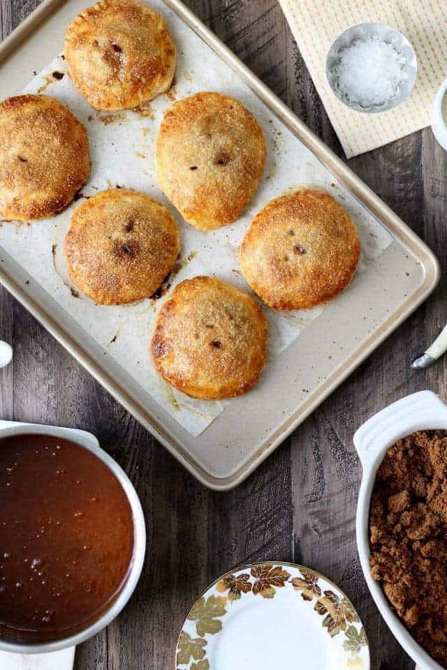 Fresh Apple Dumplings with Maple Salted Caramel