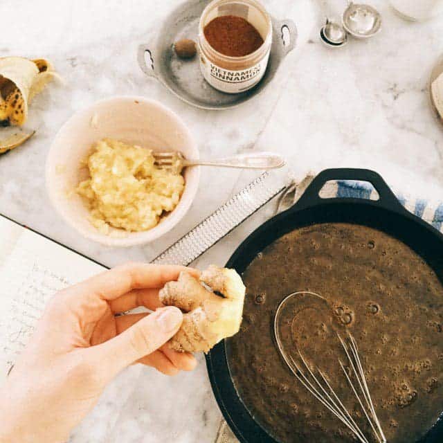 One-Skillet Dark and Stormy Banana Bread