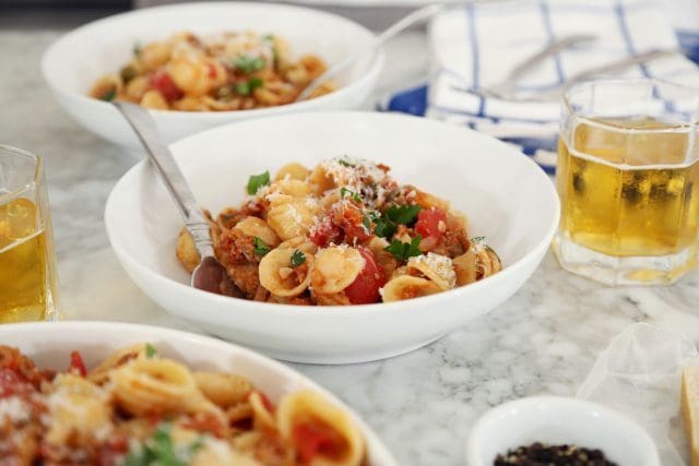 Very Versatile Orecchiette Pasta with Sausage + Parmesan